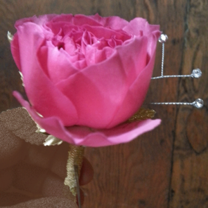 Pink Peony Boutonniere