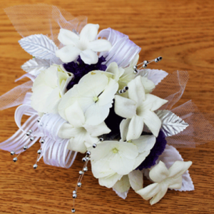 Stephanotis White Ribbon Corsage
