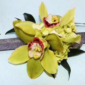 Large Yellow Orchids Wrist Corsage