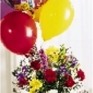 Birthday Arrangement with Mylar