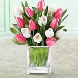 Pretty In Pink Tulip Vase