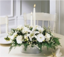 White Holiday Centerpiece